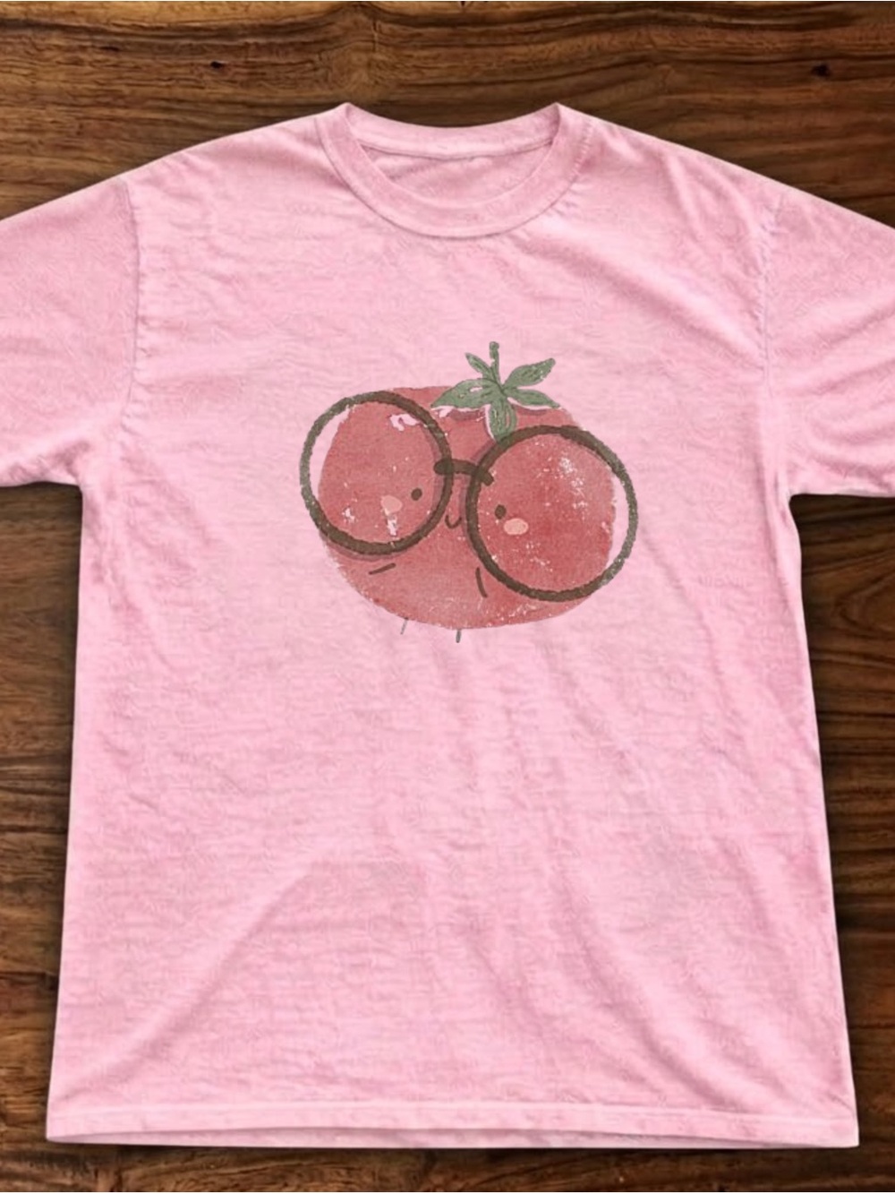Gildan 5000 Women Pink Tomato Graphic Tee